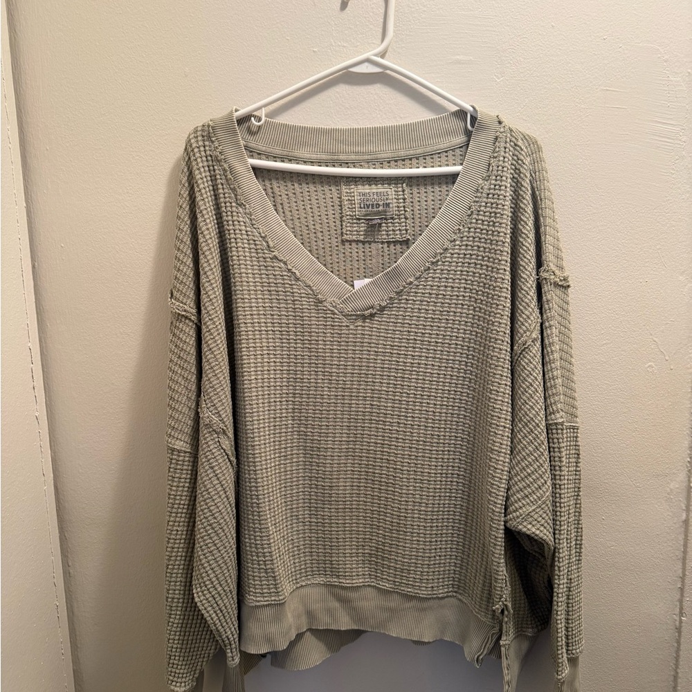 American Eagle Outfitters Sage Knit Sweater